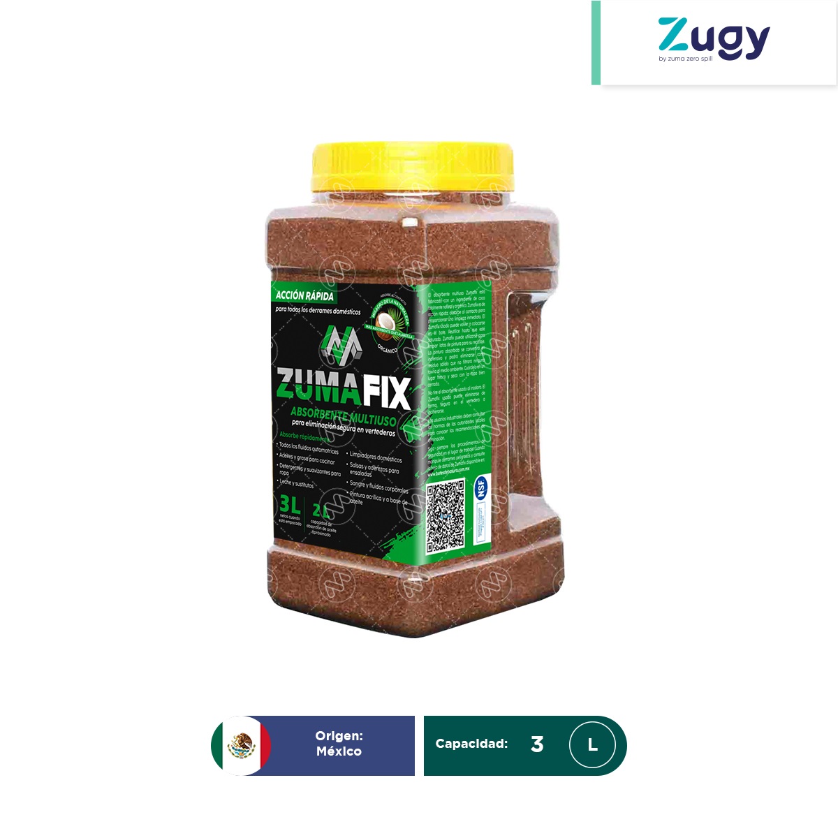 absorbente granular zugy fix 3 l 002