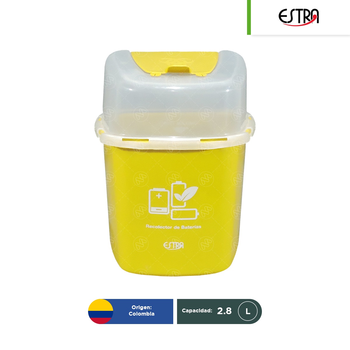 contenedor para pilas usadas estra 2 8 l amarillo 001