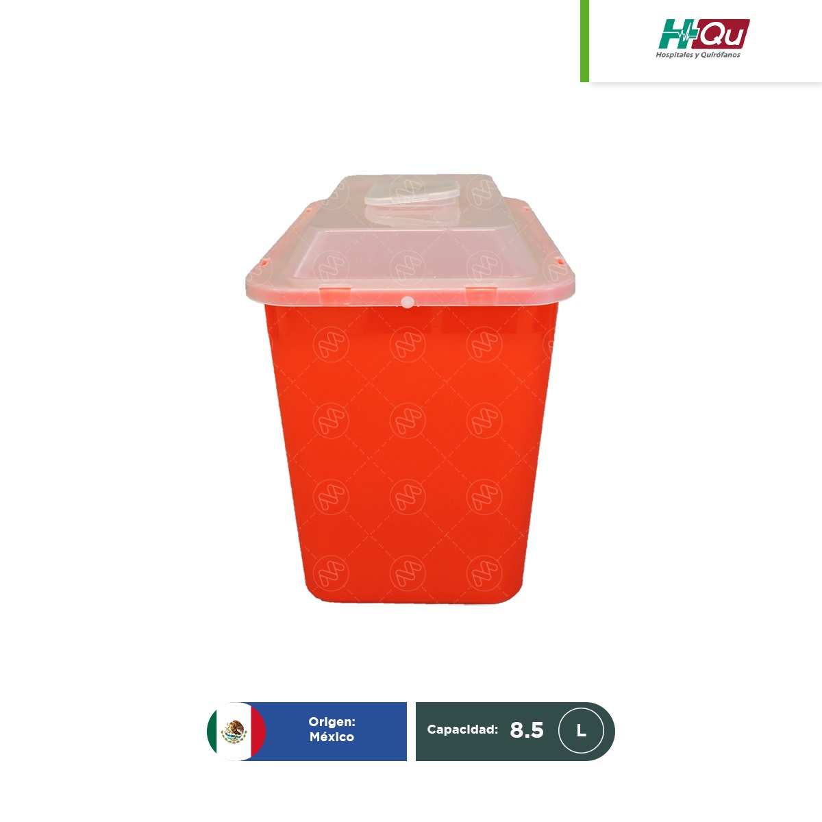 contenedor para punzocortantes hqu 8 5 l rojo 002