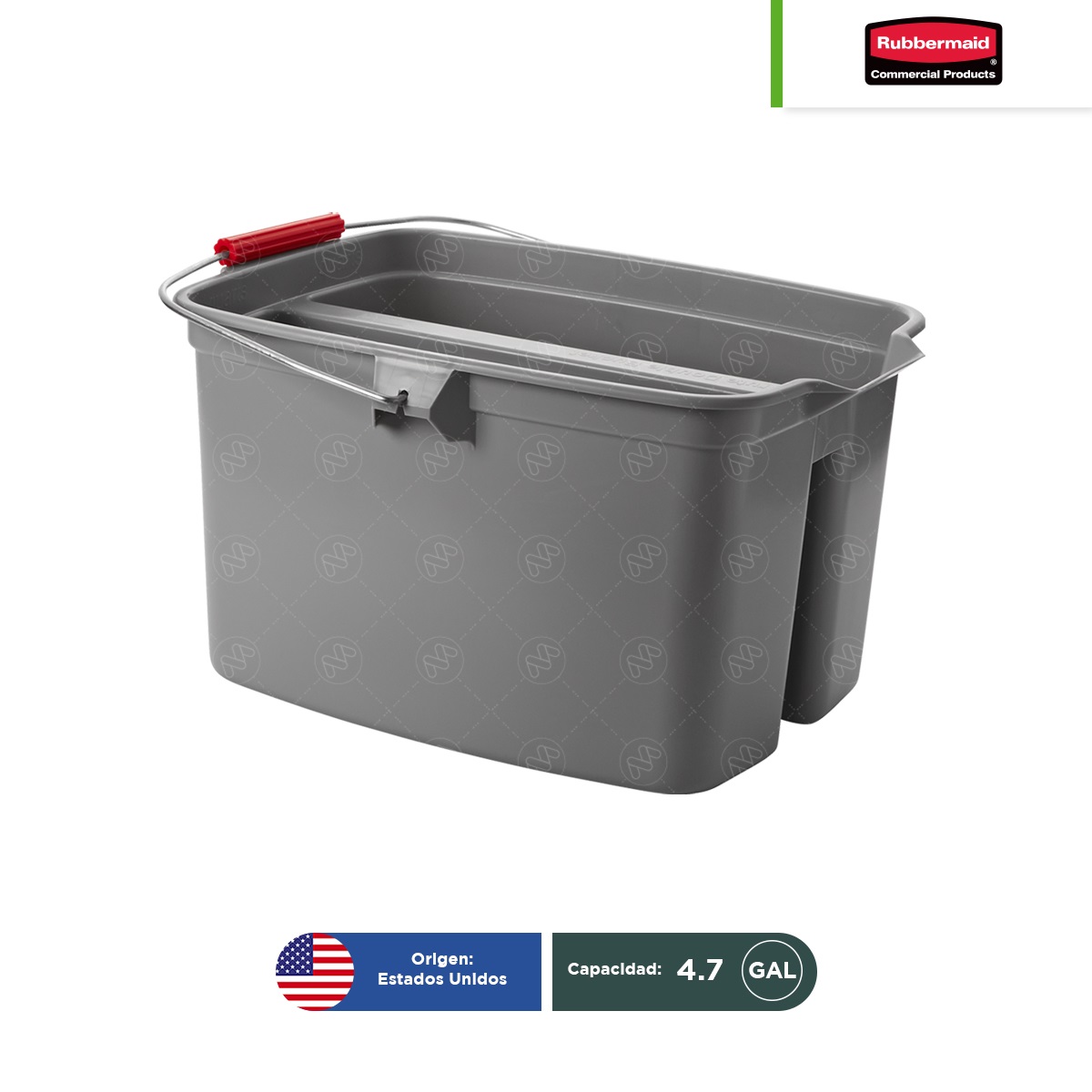 cubeta doble rubbermaid 19 qt gris 001