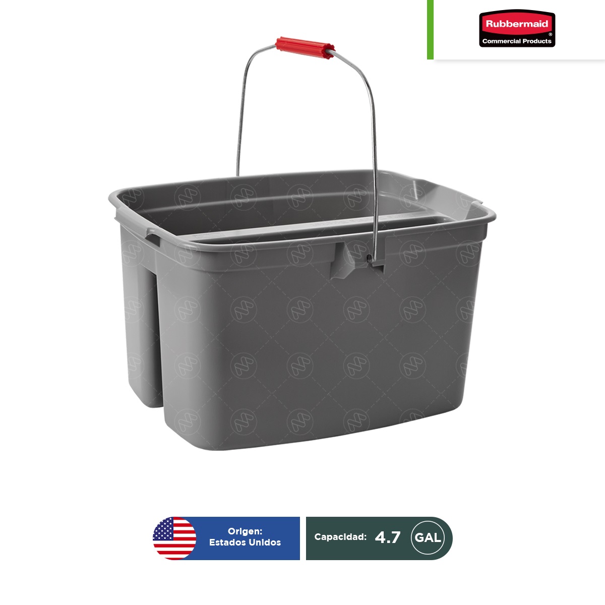 cubeta doble rubbermaid 19 qt gris 002