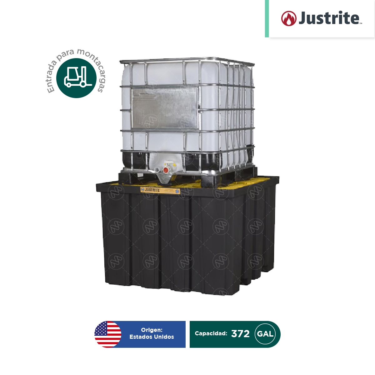 tarima para derrames ibc ecopolyblend justrite 002