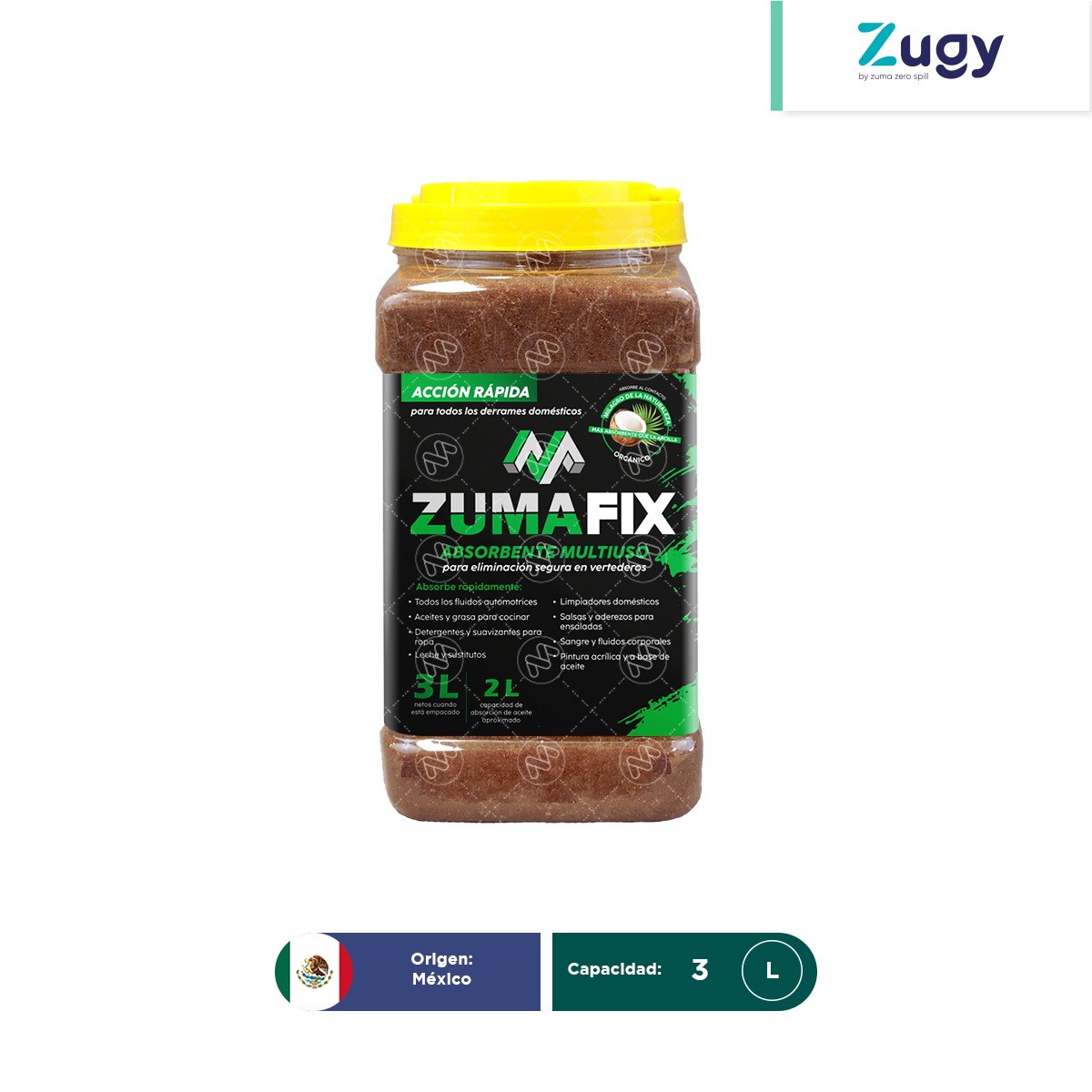 absorbente granular zugy fix 3 l 001