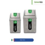 basurero acero inoxidable tapa campana greenbin 45 75 l 001