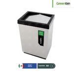 basurero de acero inoxidable tapa vaiven greenbin 80 l 001