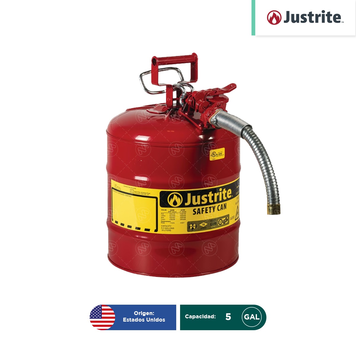 bidon de seguridad justrite 05 gal 001