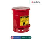 bote contenedor residuos aceitosos justrite rojo 06 gal 001