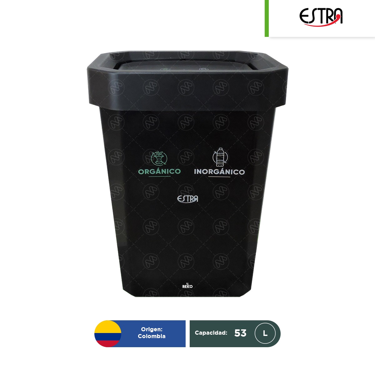 bote de basura con tapa doble vaiven estrabins negro 53 l 001