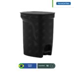 bote de basura de con pedal tramontina compact 10 l negro 001