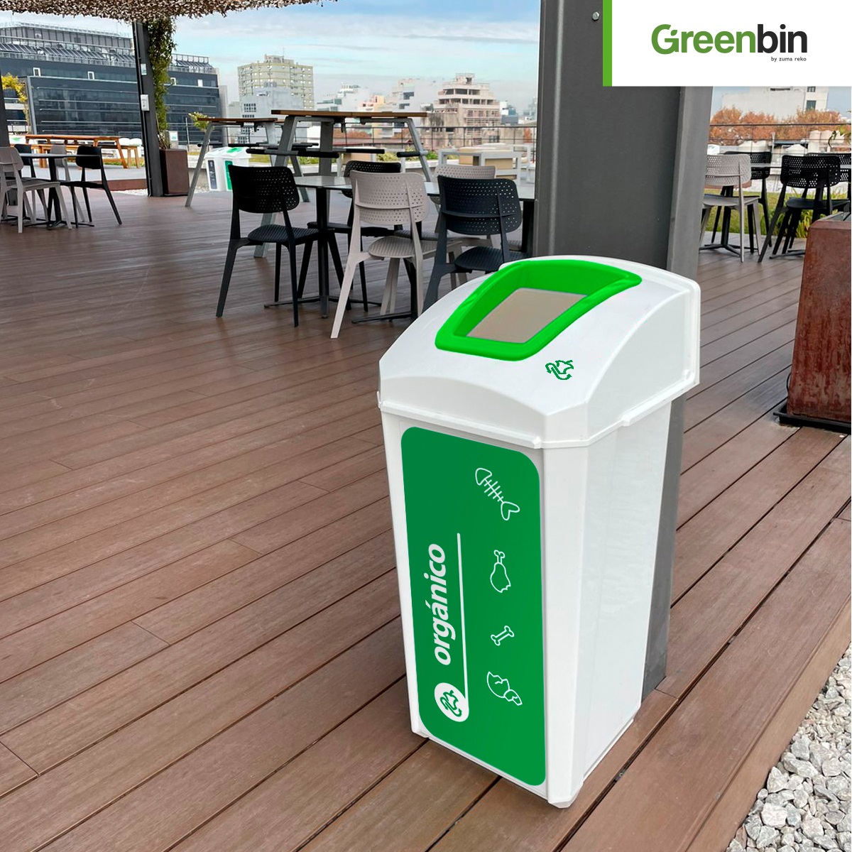 bote de basura tapa perforada greenbin 70 l 003 1