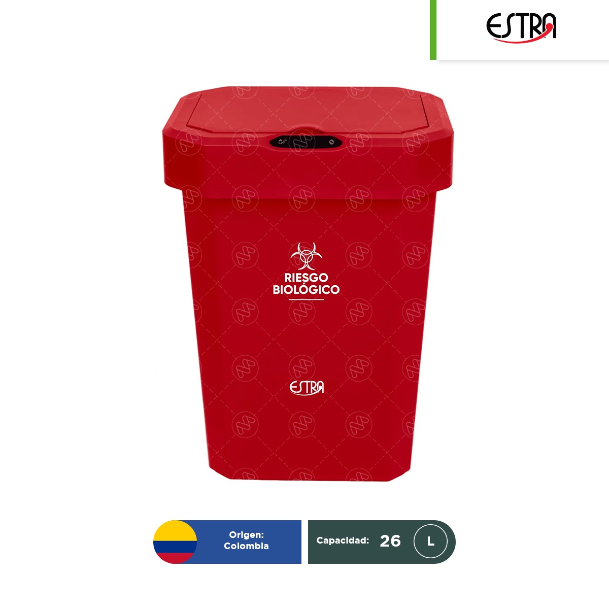 bote de basura tapa sensor 26 l estrabins rpbi 002