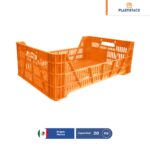 caja de plastico california calada baja virgen naranja 001