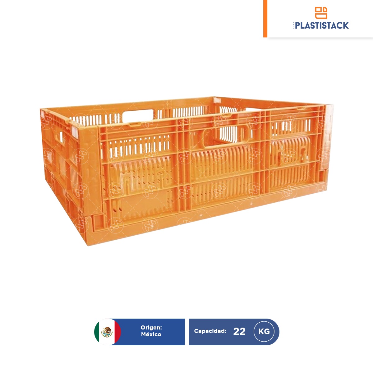 caja de plastico cpr colapsable 21 virgen naranja 001