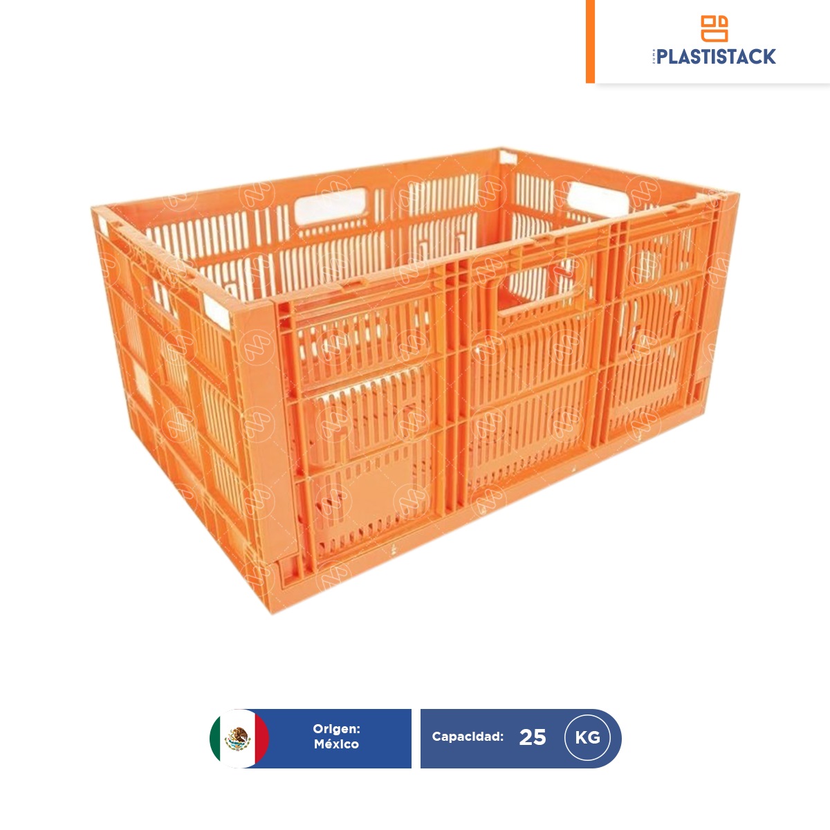 caja de plastico cpr colapsable 28 virgen naranja 001