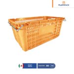 caja de plastico frutera calada virgen naranja 001