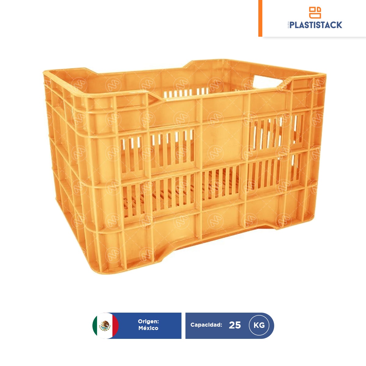 caja de plastico ganadera calada virgen naranja 001