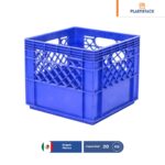 caja de plastico lechera calada 16 l azul 001