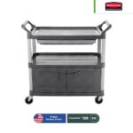 carro de servicio para instrumentos con puertas rubbermaid xtra gris 001