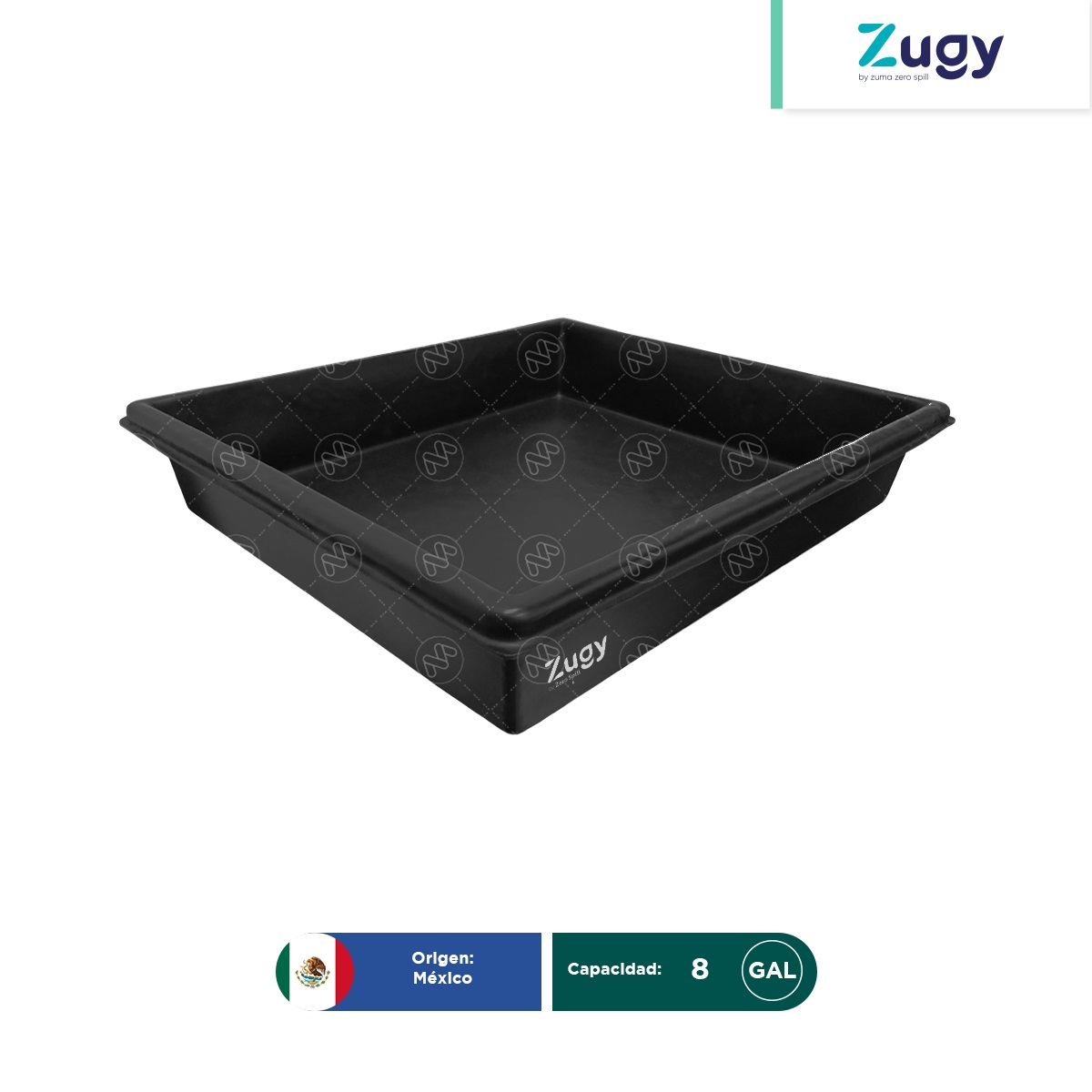 charola para derrames negra zugy 8 gal 002