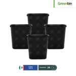 combo 4 cestos papeleros jumbo greenbin 25 l negro 001