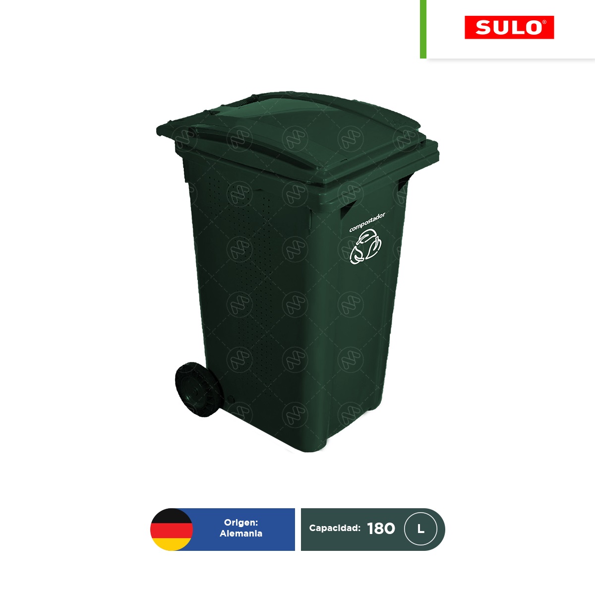 compostador con 2 ruedas sulo bio 180 l verde 001