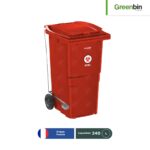 contenedor con 2 ruedas greenbin 240 l rpbi rojo con pedal 001