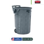 contenedor con 2 ruedas para basura rubbermaid brute 44 gal gris 001