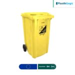 contenedor con 2 ruedas plastik gogic 240 l 64 gal amarillo 002