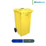 contenedor con 2 ruedas plastik gogic 240 l tapa con accesorio 001