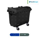 contenedor con 4 ruedas plastik gogic 660 l gris 001