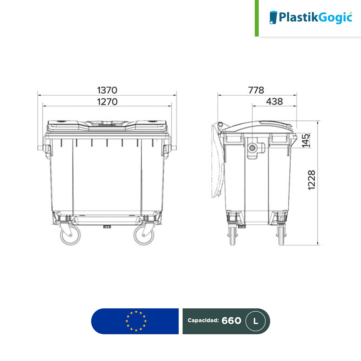 contenedor con 4 ruedas plastik gogic 660 l medidas 001