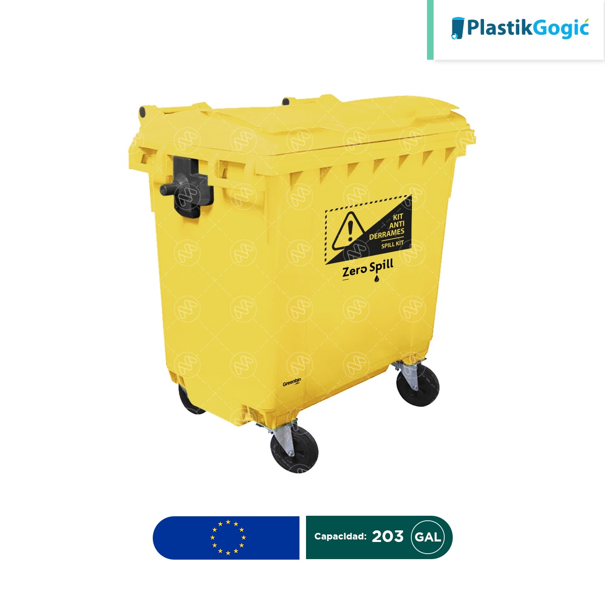 contenedor con 4 ruedas plastik gogic 770 l 203 gal amarillo 002