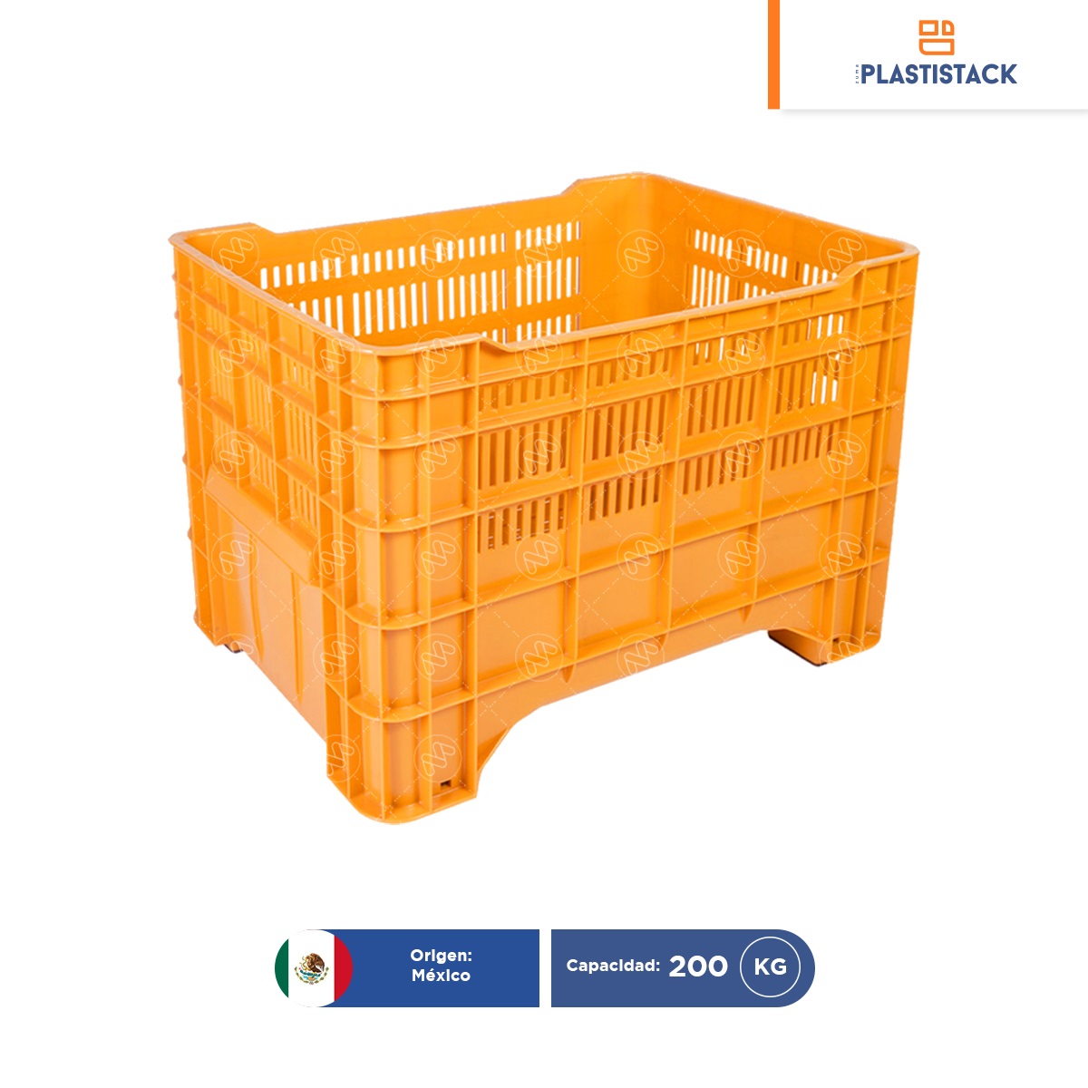 contenedor de plastico milano calado virgen naranja 001