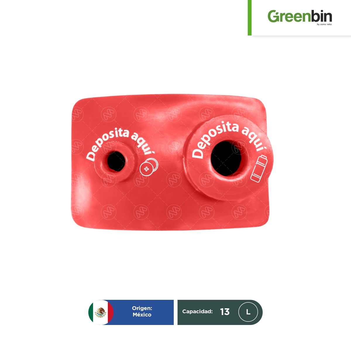 contenedor para pilas usadas probattery 13 l greenbin 004