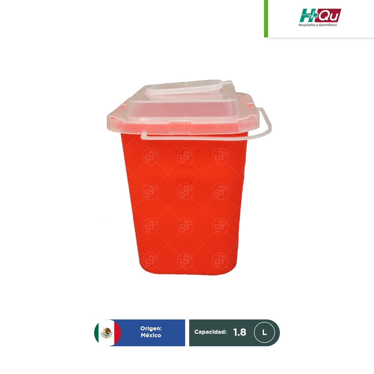 contenedor para punzocortantes hqu 1 8 l rojo 002