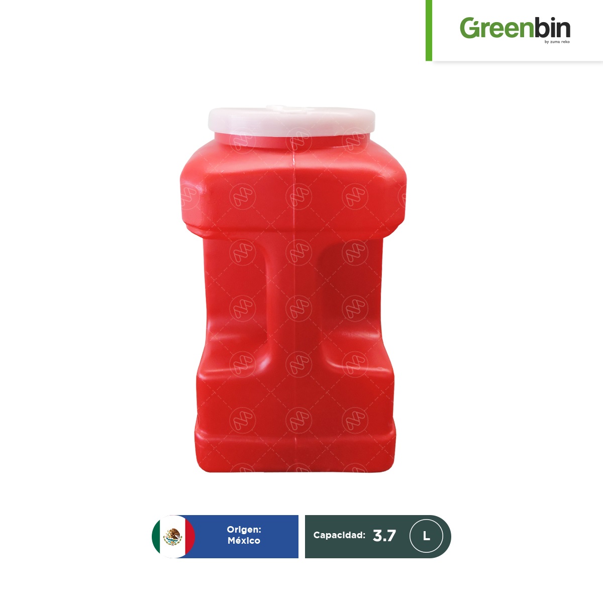 contenedor para punzocortantes rpbi rojo greenbin 3 7 l 003