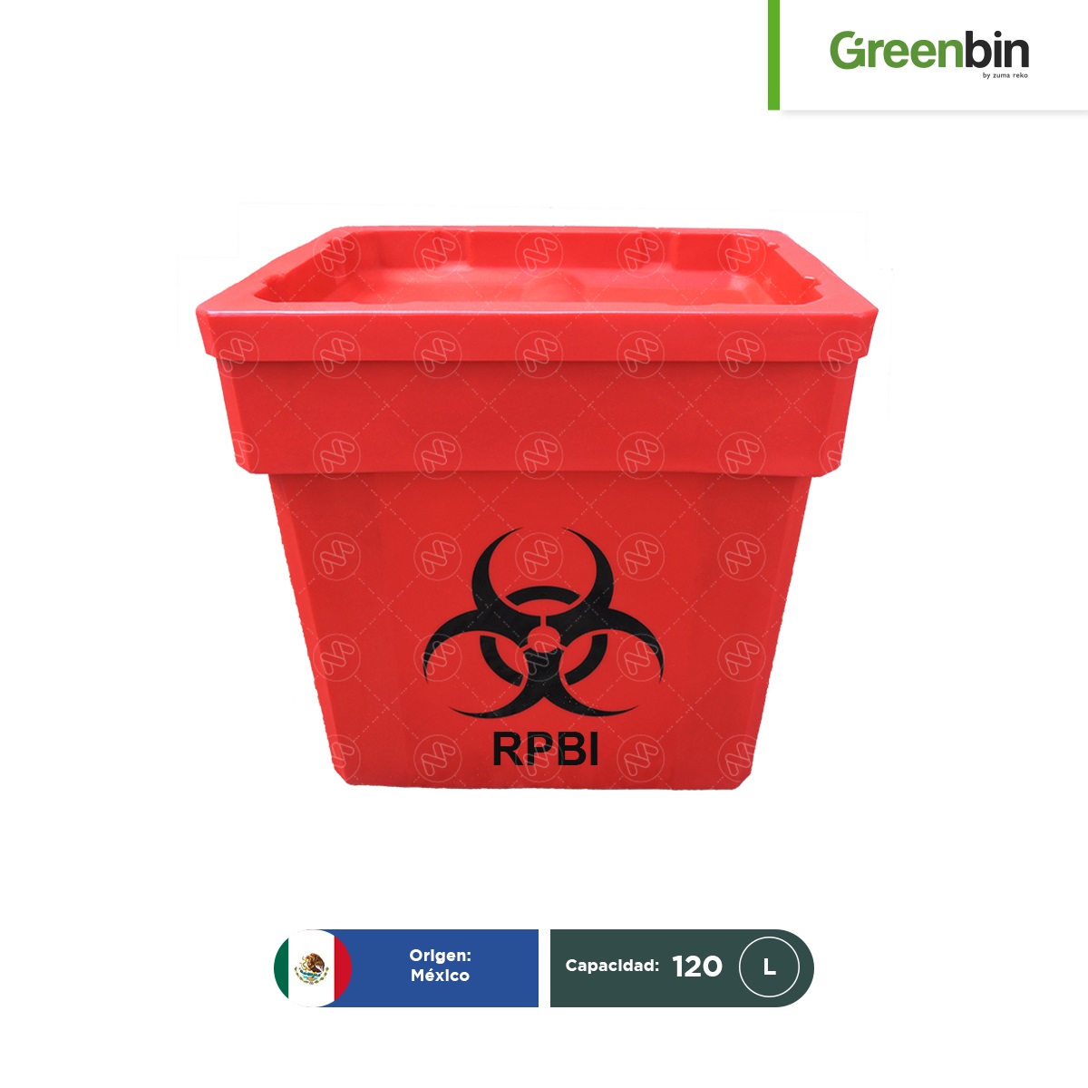 contenedor tapa abatible rpbi 120 l greenbin 001