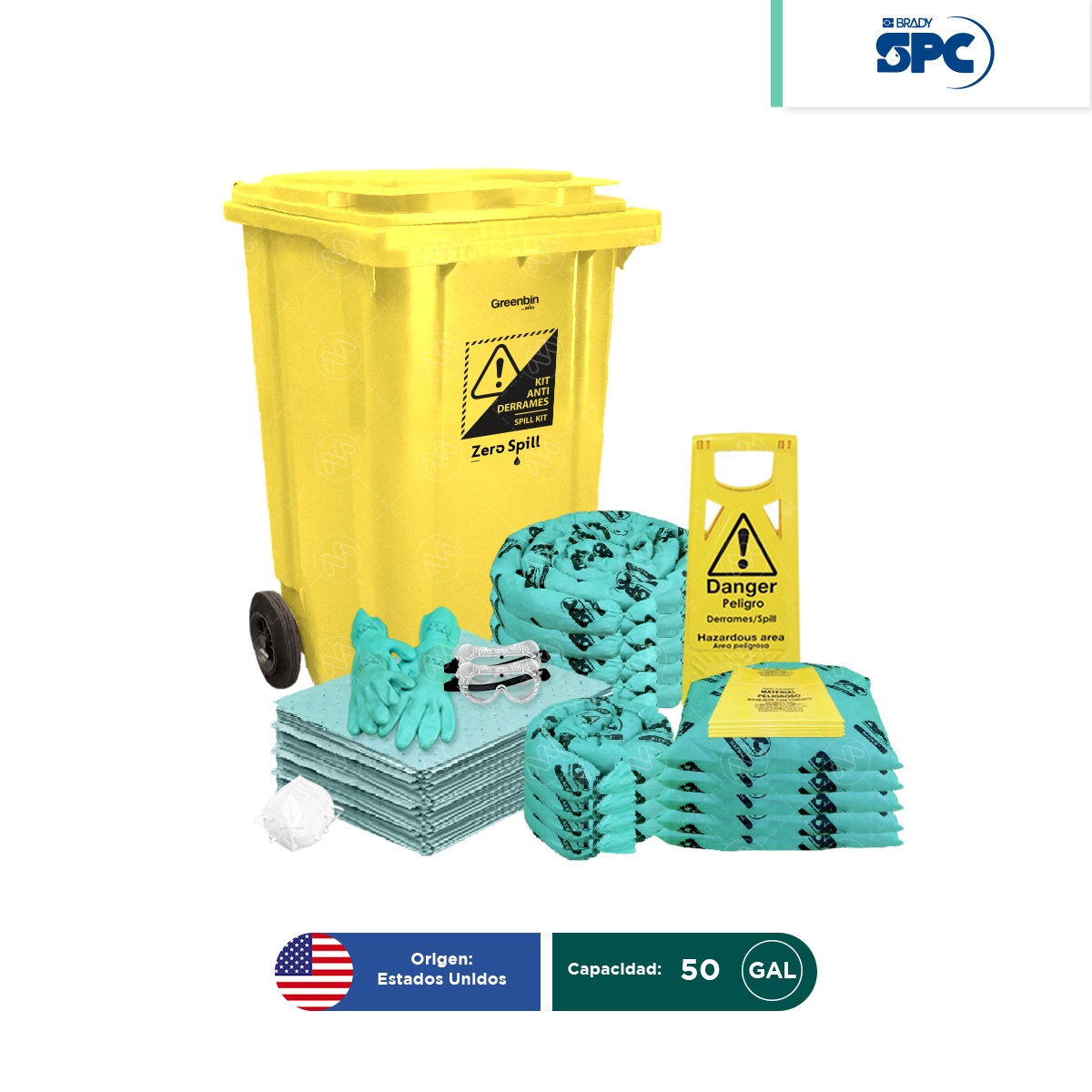 kit antiderrames movil hazmat 50 gal spc 003