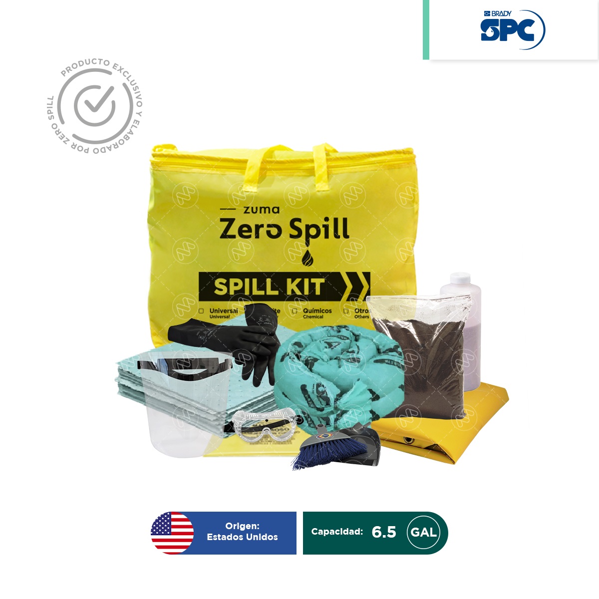 kit antiderrames portatil para acido baterias hazmat spc 6 5 gal 001