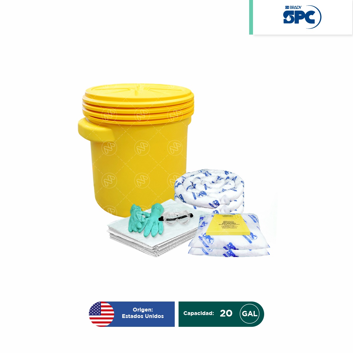 kit antiderrames tambor aceite 20 gal spc 001