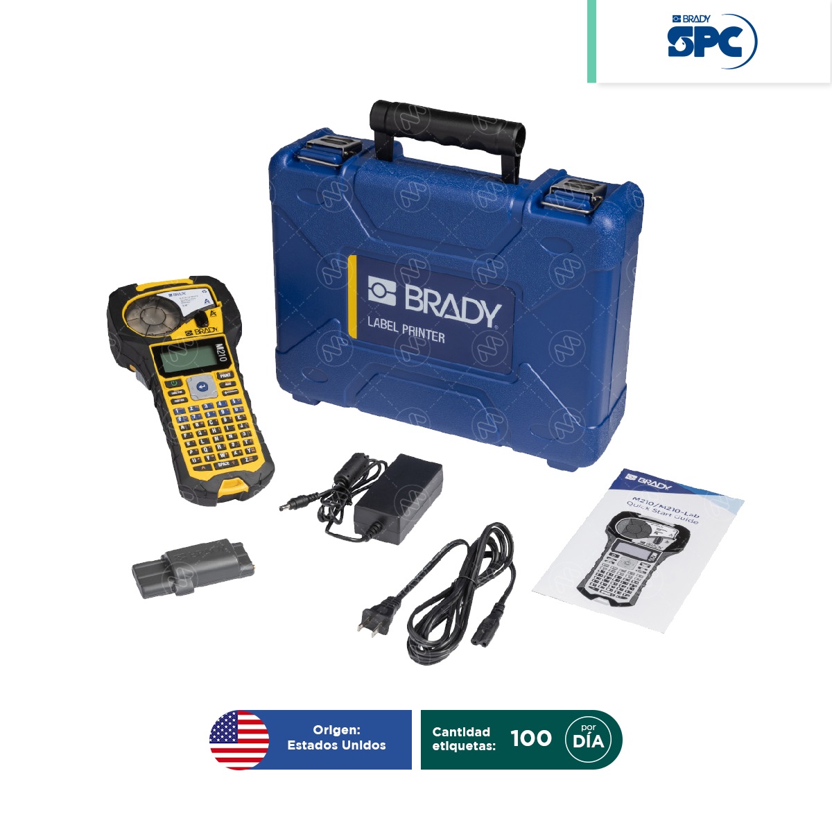 kit impresora de etiquetas de mano m210 con accesorios spc 001