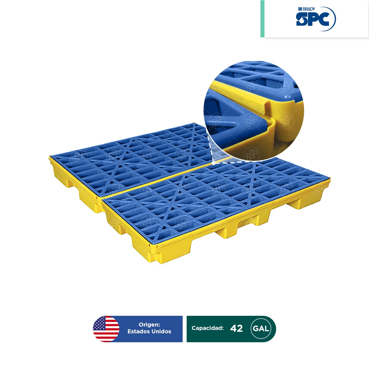 plataforma antiderrames modular para 4 tambos spc 005