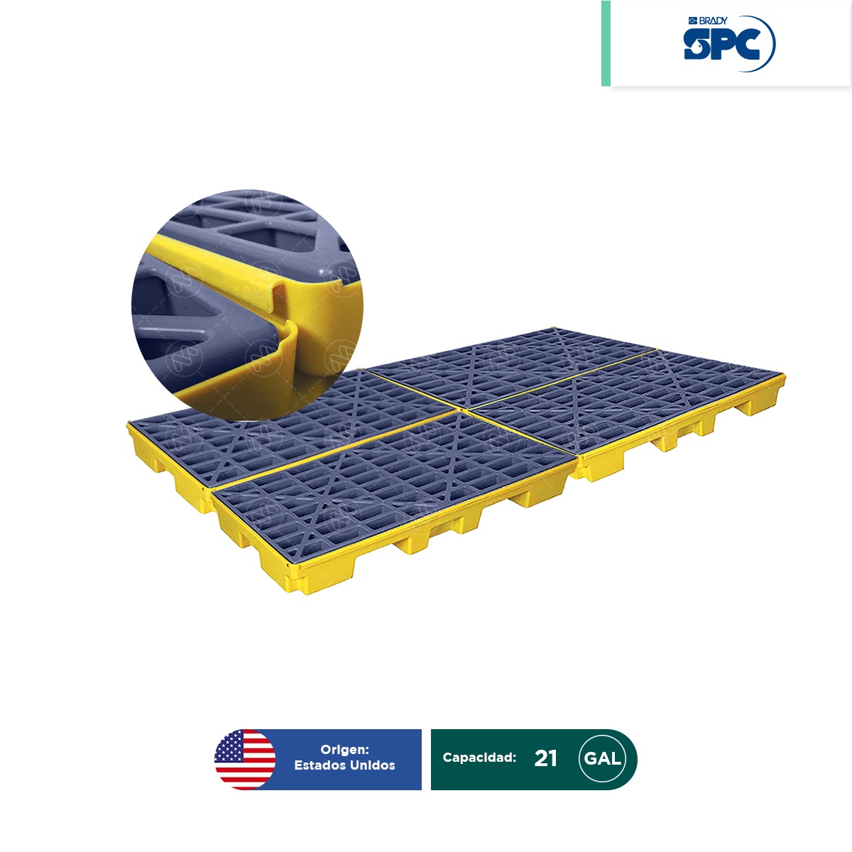 plataforma antiderrames para 2 tambos spc 002