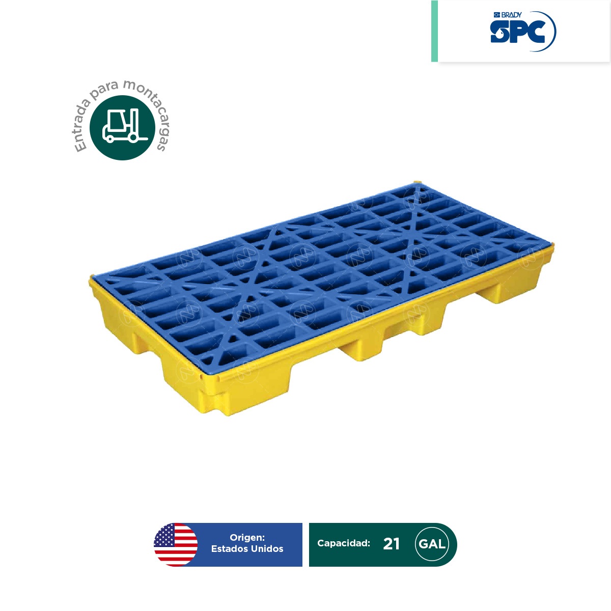 plataforma antiderrames para 2 tambos spc 004