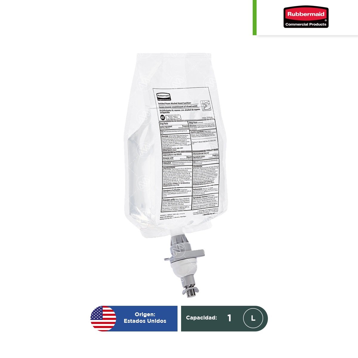 refill desinfectante de manos para dispensador rubbermaid autofoam 1000 ml 002