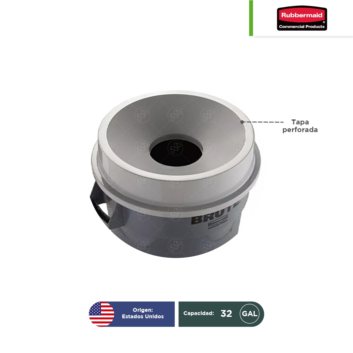 tapa estacion ecologica 2 a 5 div contenedor brute rubbermaid 32 gal 001