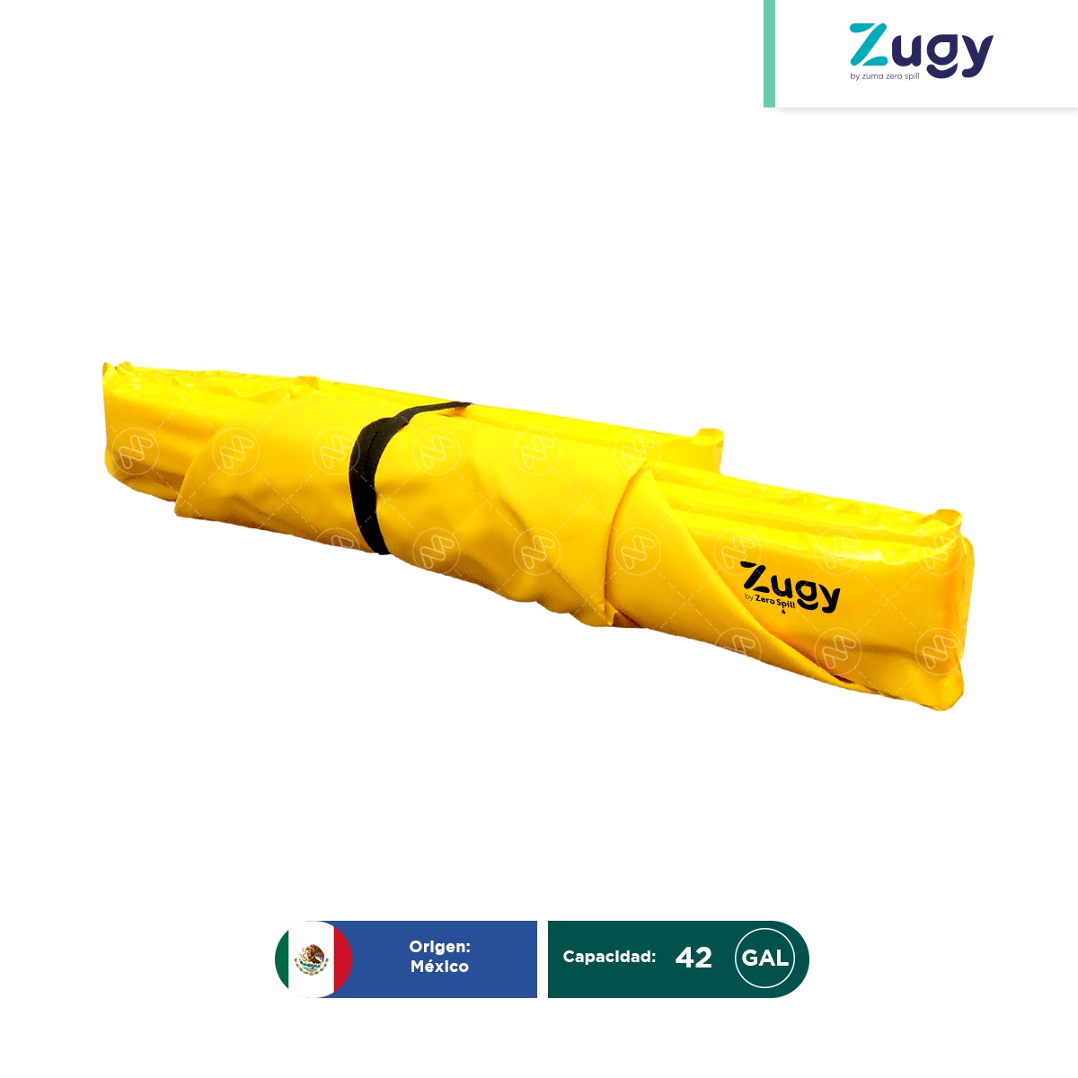 berma portatil para derrames 47x70 pulgadas pvc 42 gal zugy amarilla 03