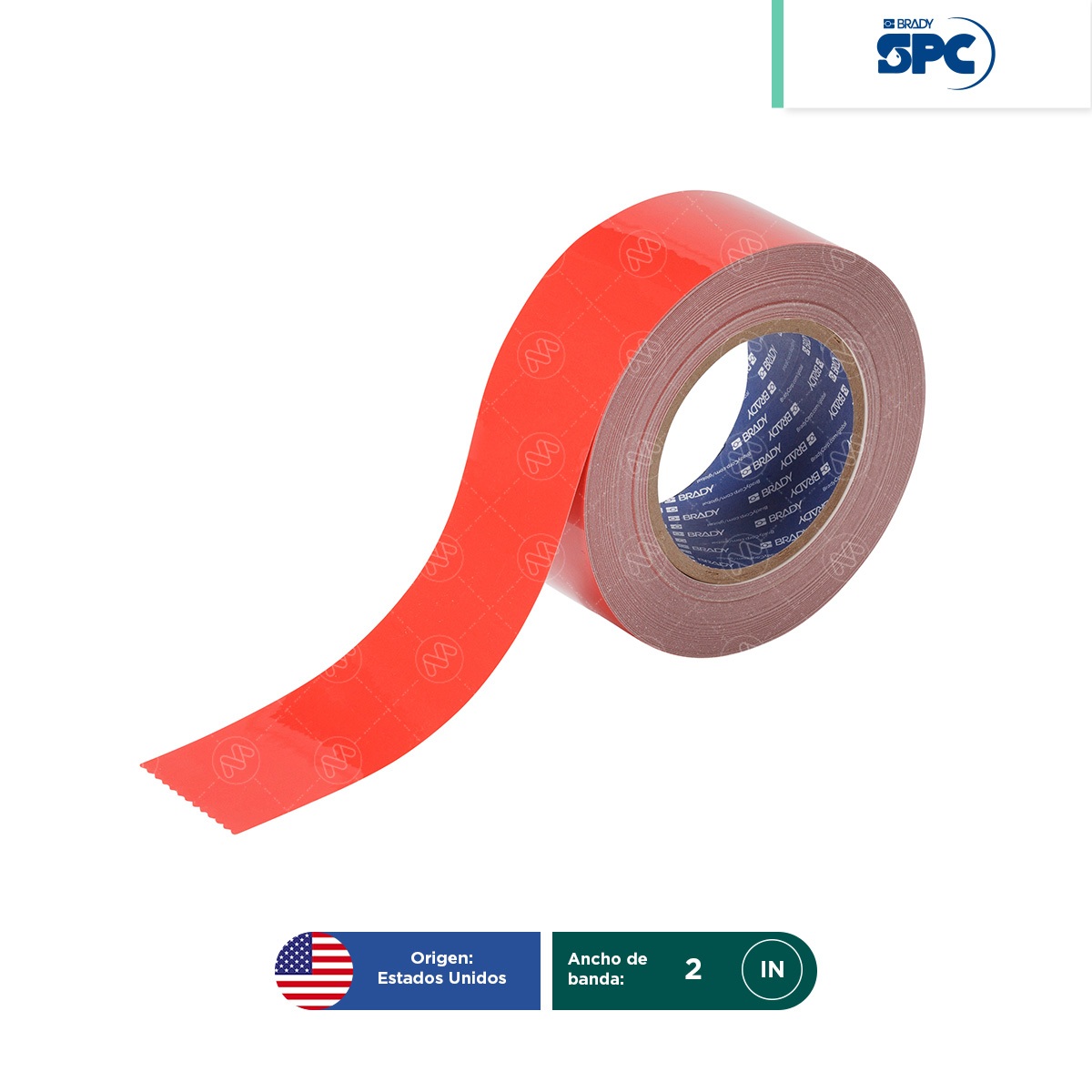cinta de poliester solido toughstripe spc 2 in x 100 ft roja 001